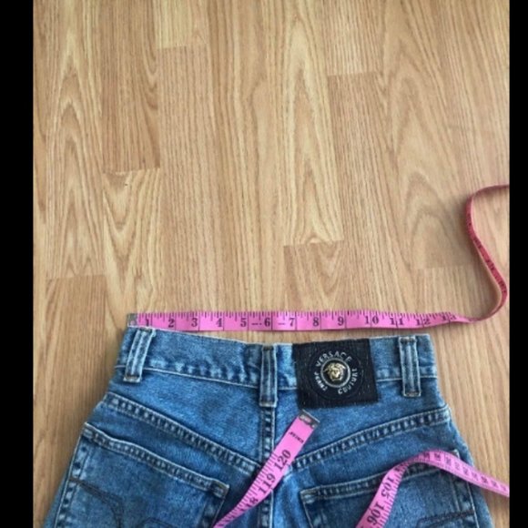 Vtg 90s Versace Jeans Wide Leg Jeans - Picture 9 of 10